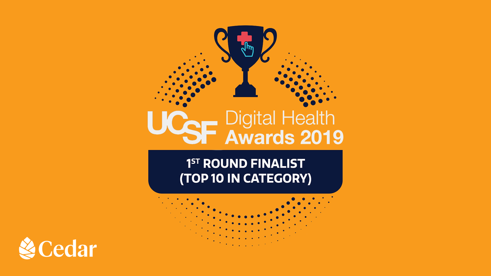 Cedar Named a Top 10 Patient Engagement Company by UCSF Digital Health Awards