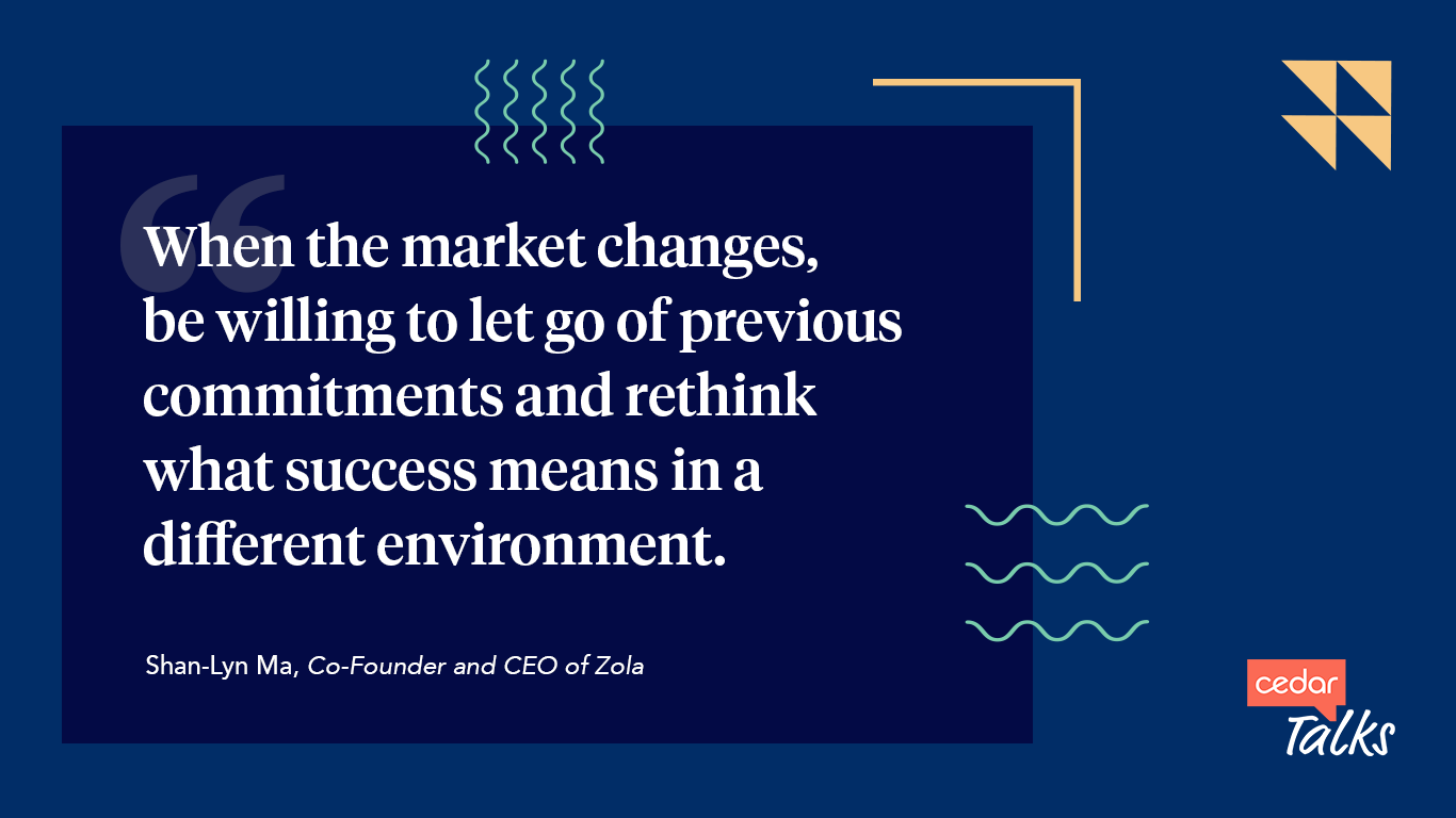 Cedar Talks with co-founder and CEO of Zola, Shan-Lyn Ma